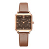 Fashionable square dial for leisure, trend belt, polyurethane quartz watch, wholesale