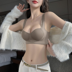 Original push-up underwear women's small chest large letter breast-collecting anti-sagging adjustable flat chest special bra suit