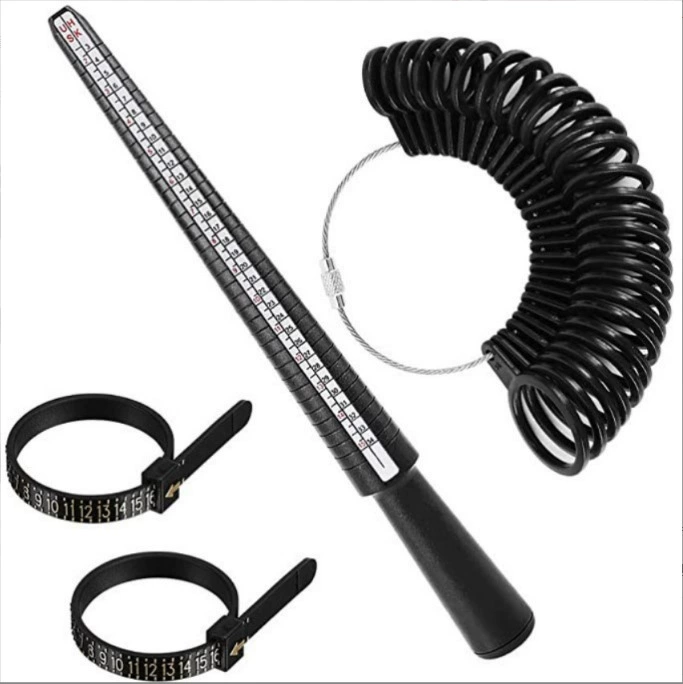 Измерительное кольцо размера США Кольцо руки США дюйм кольцо окружность пальца измеряется с помощью мягкого номерного кольца линейки США