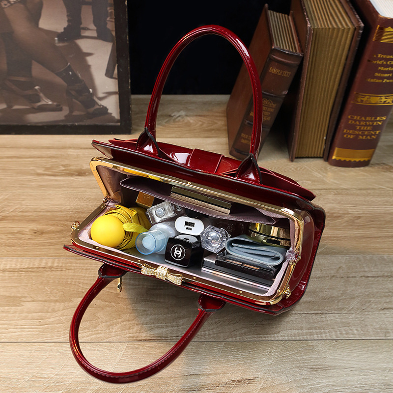 Bow-Detail Top-Handle Bag — interior view
