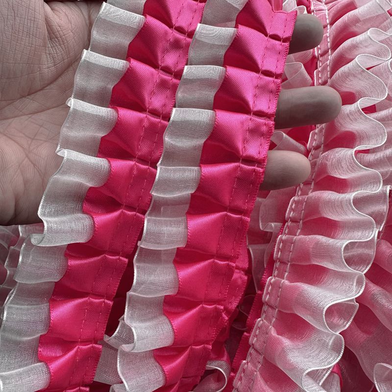 4cm宽×玫红×双层