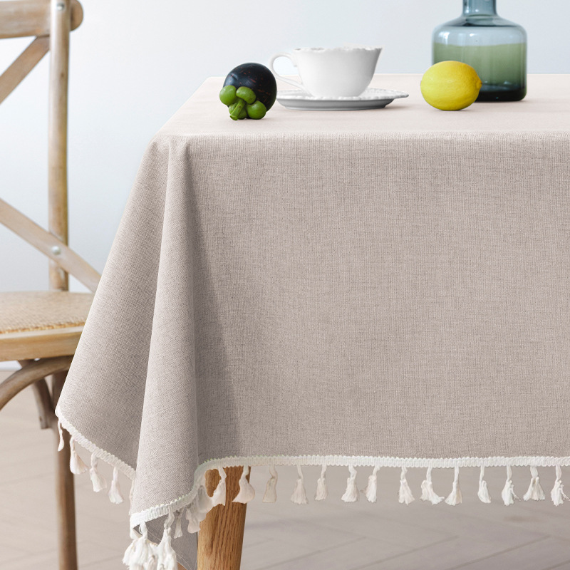 Manos de mesa a prueba de agua a prueba de aceite, algodón, lino, tela de mesa de comedor de color sólido, tela de mesa de té a prueba de agua a prueba de aceite sin lavado