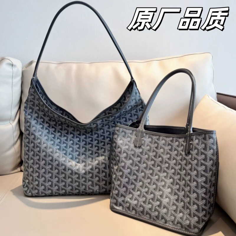 Сумка Tote Goyard Dog Tooth Hobo Large Capacity Goya Shopping Mother Genuine Leather Tote One-Shoulder Armpit Bag Women