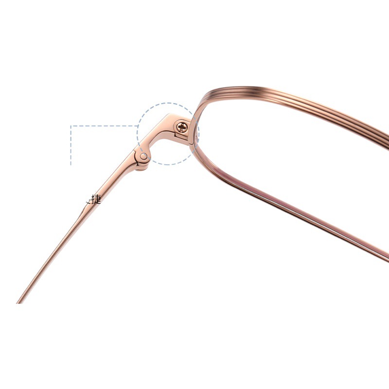 Nuevo marco de los vidrios de titanio puro de los hombres YJ2027 moda gafas de miopía marco de las mujeres chapado IP ultra-ligero gafas de titanio puro marco