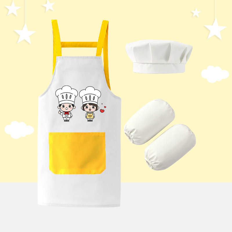 De los niños delantal impermeable cocina niños y niñas bebé comiendo pintura overall kindergarten arte Babero con capucha ropa protectora