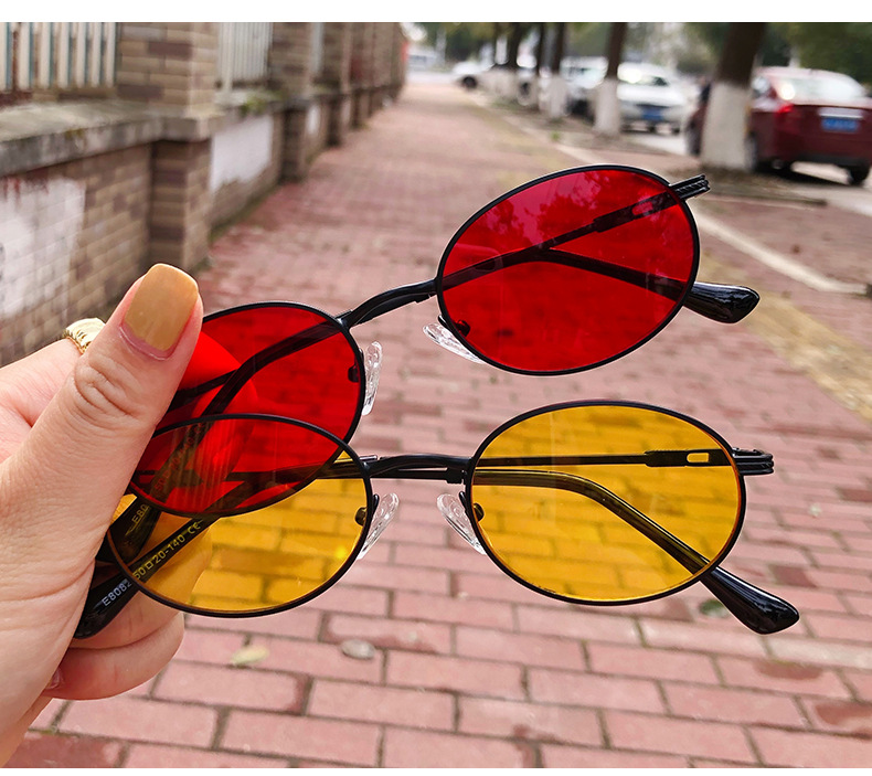 65g Weight Full Frame Glasses Structure Sunglasses Classification Ac, UV400 Protection Lens Material Oval Frame Glasses Style Outdoor, Travel, Fishing Occasion Solid Color Pattern All Seasons Season Unisex Gender Oval Design Retro, Vintage Style, Sweet Style Retro Vintage Style Sweet Solid Color Ac UV400 Protection Oval Frame Oval Full Frame Women's Sunglasses 无
