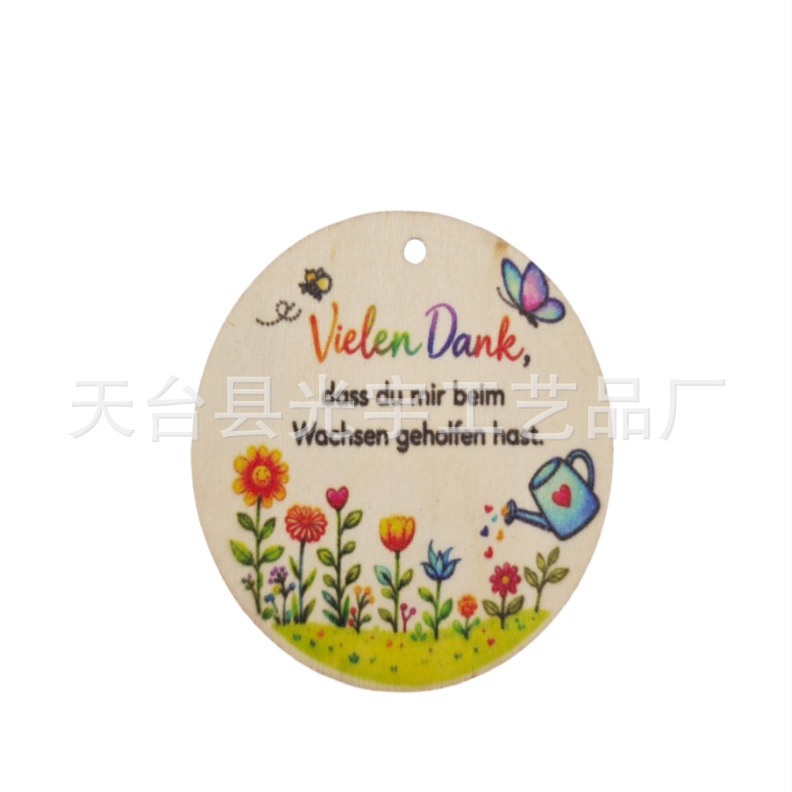 Popular Ready-Made Wooden Plant Flower Small Lawn Insert Card Can Write DIY Gardening Sign Green Plant Name D