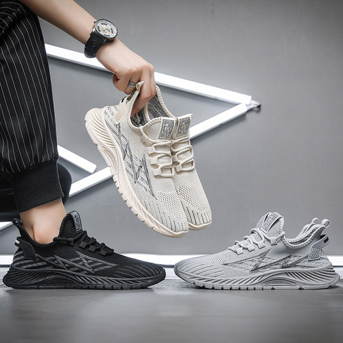 Wenzhou Feizhi Sports Shoes Wholesale Summer Breathable Mesh Running Shoes Men's Shoes Street Daily Travel Shoes