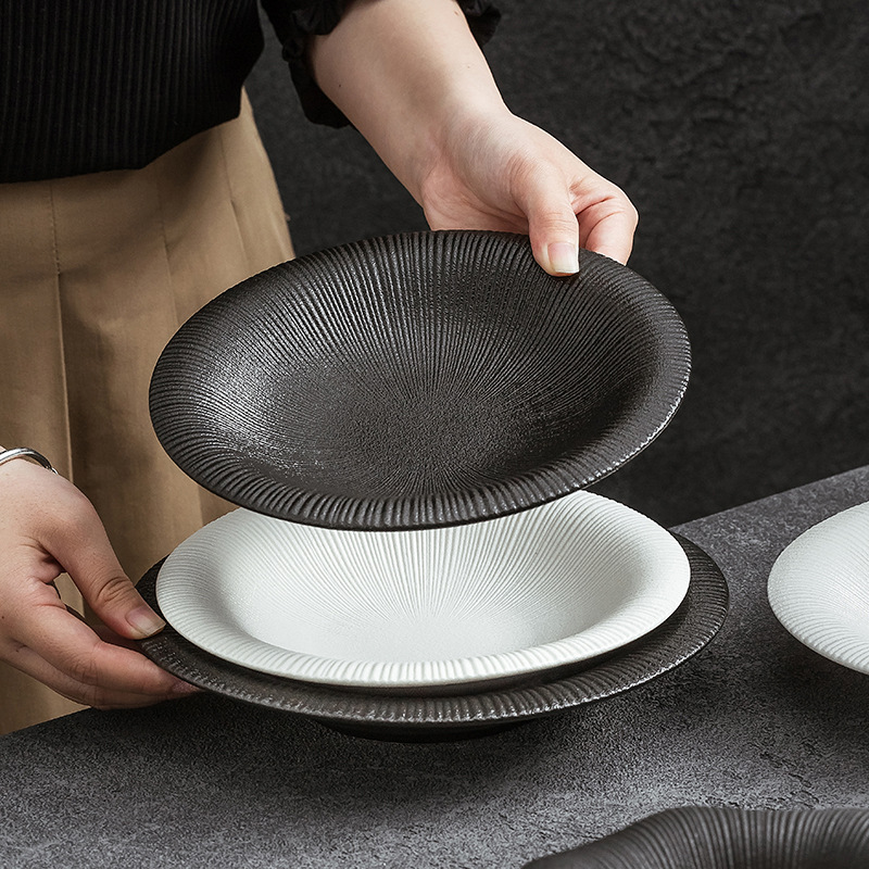 Western-style home-use light luxury ceramic steak plate