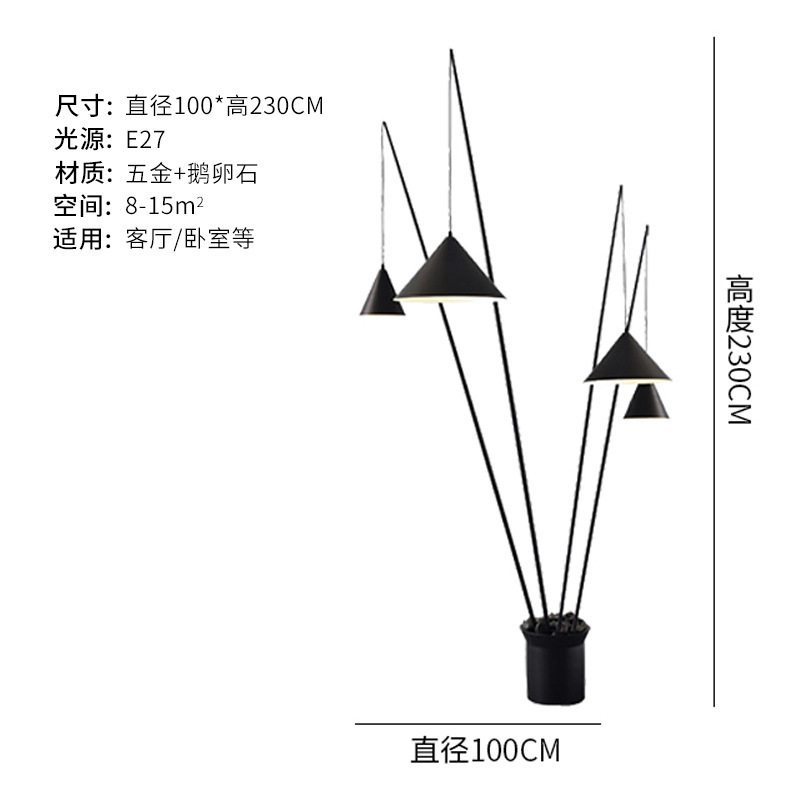 酒店工程样板房展厅客厅卧室落地灯设计师极简展厅大型钓鱼落地灯|undefined