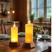 室内外蜡烛灯花园氛围太阳能灯 太阳能款/充电款庭院装饰露营夜灯