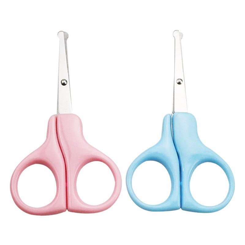 Baby Safety Scissors Stainless Steel Beauty Kidsren's Scissors Round Head Mini Thread Trimmer Makeup Nose Hair Trimmer