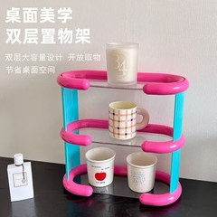 高級多層棚衝突色ドーパミン杯棚バーカップ収納棚玄関香水香薫展示棚