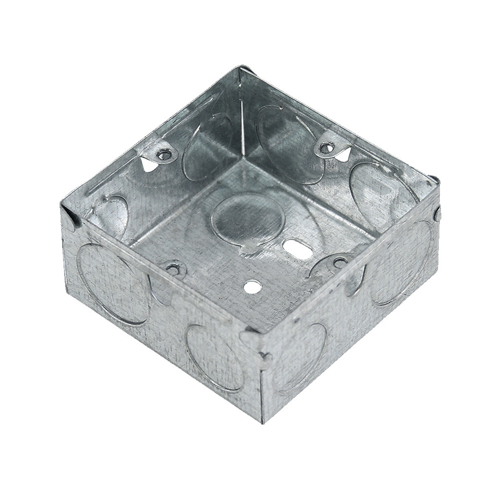 Caja de conexiones de chapa galvanizada tipo 86 Caja de conexiones de cables Caja de conexiones de cables Estándar británico Caja oculta Línea de estampado 146 Accesorios para cajas de acero inoxidable