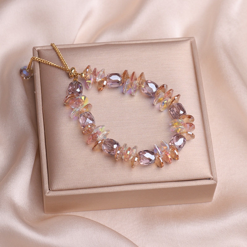 Bracciale in cristallo da donna gioielli con perline eleganti_voghion.com