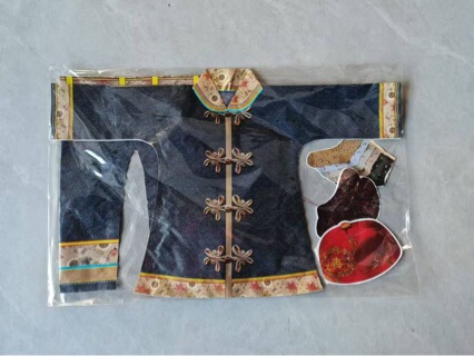 Five-Piece Set of Tang Suit Underworld Men's and Women's Clothing, Shoes, Paper Clothes,冥纸, Paper Clothes, Cold Clothes, Festival Sacrificial Supplies