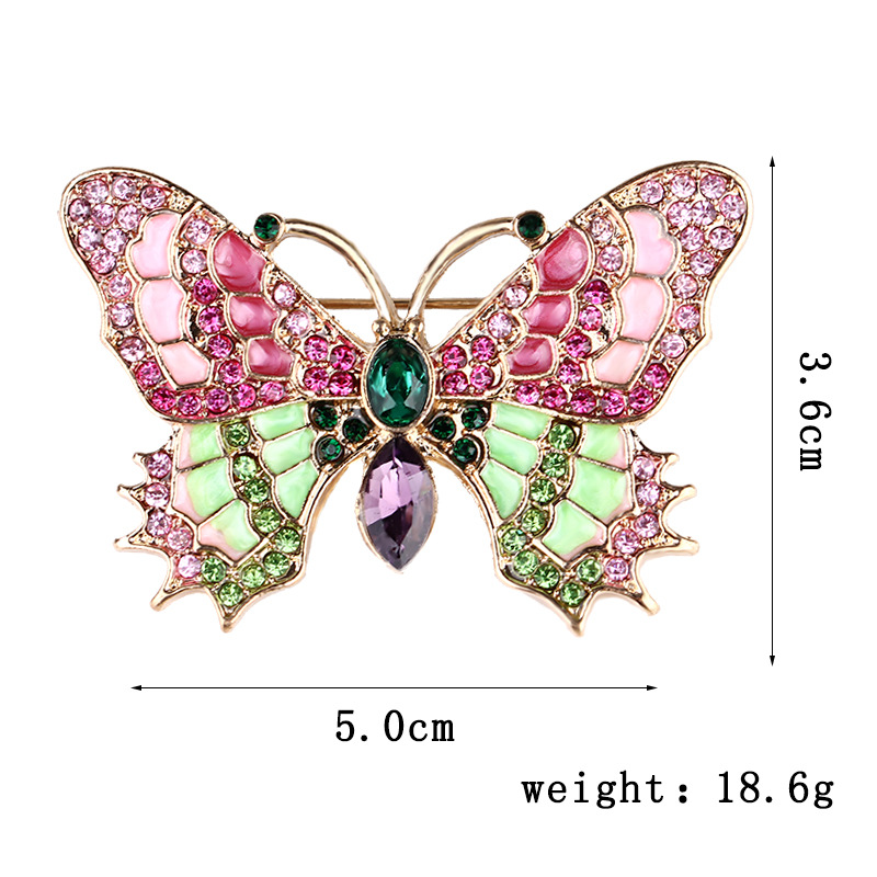 European and American fashion antique vintage oil drop enamel insect butterfly golden cicada overcoat buckle don brooch wholesale