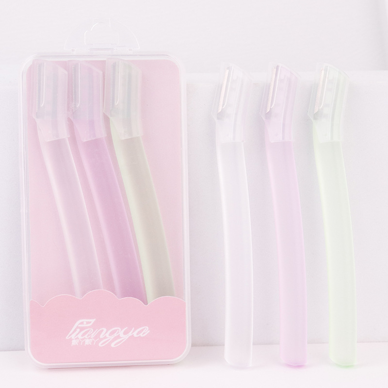 Hot brow plegable acero inoxidable macro raspador de afeitar raspador de cejas principiantes cosméticos cuchillo de cejas