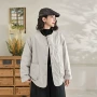 圆领宽松新款双口袋棉服