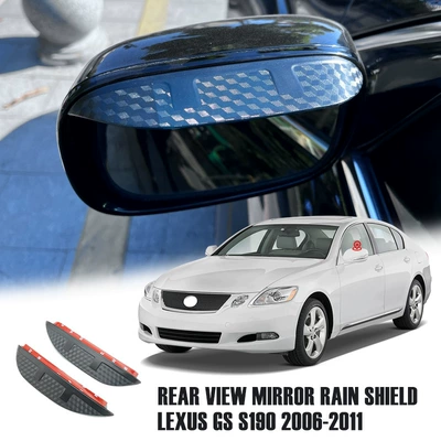 Rain shield Rearview Mirror Rain Eyebrow - standard-packaging-lexus-gs-mk3-s190-2006-2011-rearview-mirror-rain-eyebrow-carbon-fiber-pattern