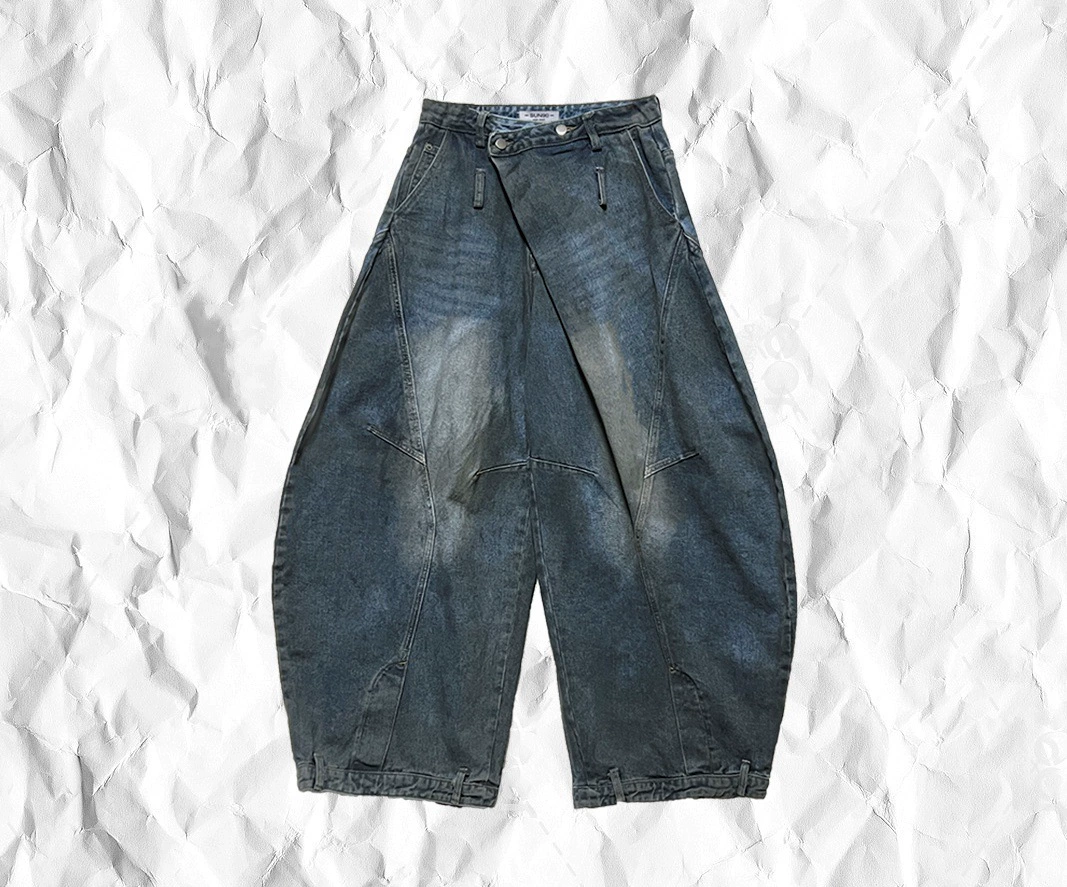 Ретро-дизайн джинсовых б trousers