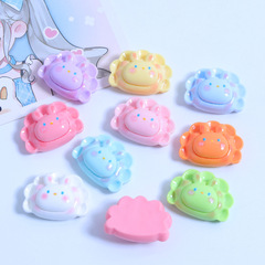 彩色餃子兔 卡通亮面diy奶油膠自製手機殼髮夾飾品材料樹脂配件