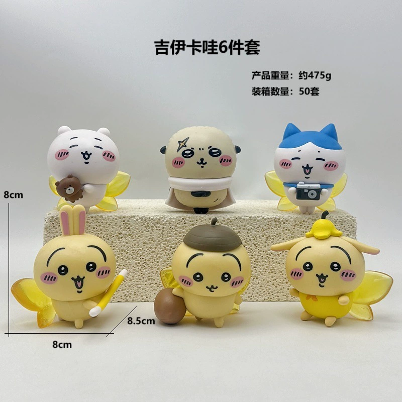 Японская фигураChiikawa Jiikawa Jiikawa фигура Happy Hachi самоироничный медведь гашапон кукла модель торт украшение