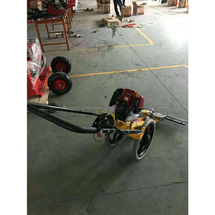 手推式汽油动力割草机 德欧园林草地装饰修剪机 牧场杂草收割机