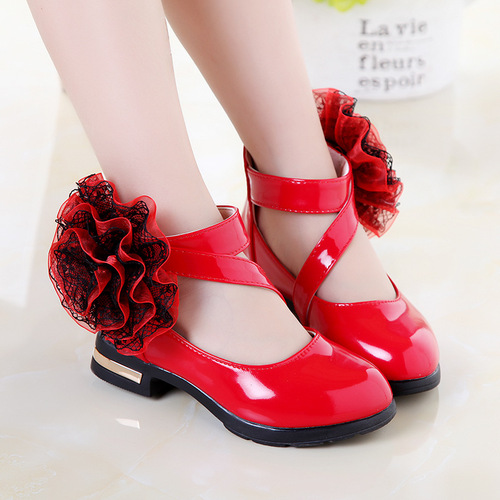 Children's Shoes, Girls' Leather Shoes, Spring and Autumn New Korean Style Princess Shoes, Soft Sole Student Performance Shoes, Little Girl's Single Shoes