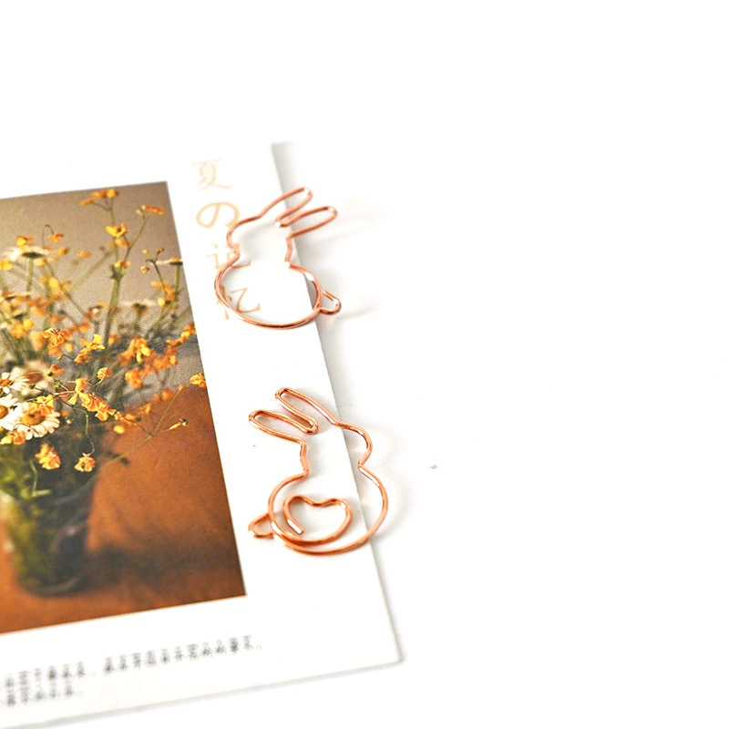 Креативная милая бумага с животными Paperclip Персонализированная офисная маленькая Закладка Высокая Цветовая ценность Бумага в стиле мультфильма с кроликом Скрепка