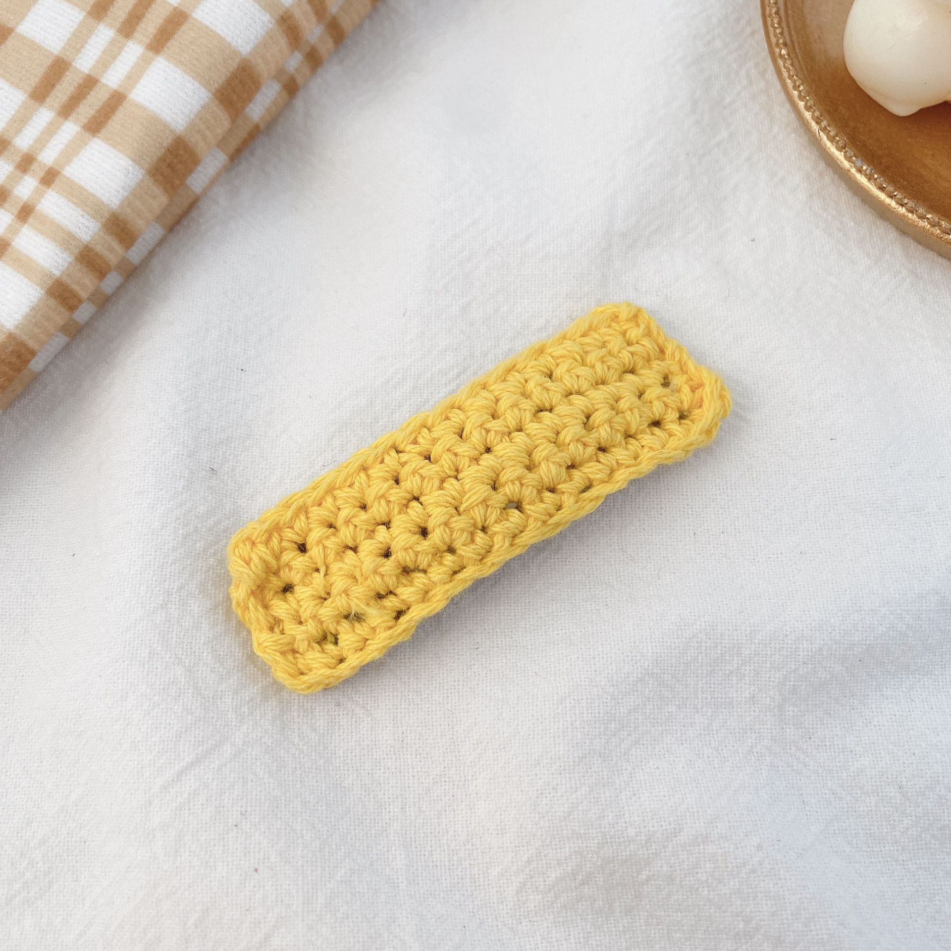 Horquilla peluda de las mujeres sombreros de estilo coreano lindo tejido de horquilla de pato amarillo flequillos clip pequeño lado otoño e invierno accesorios para el cabello mujeres