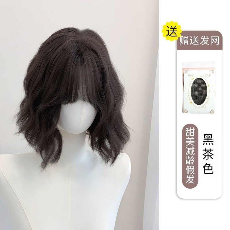 【韩系短卷】假发女短羊毛卷发自然减龄甜美波波头蓬松整顶全头套|undefined
