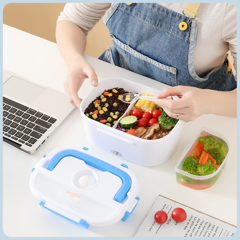 Fabricantes transfronterizos directos portátiles de almuerzo eléctrico enchufable automóvil doméstico de plástico interior calefacción aislamiento de almuerzo portátil