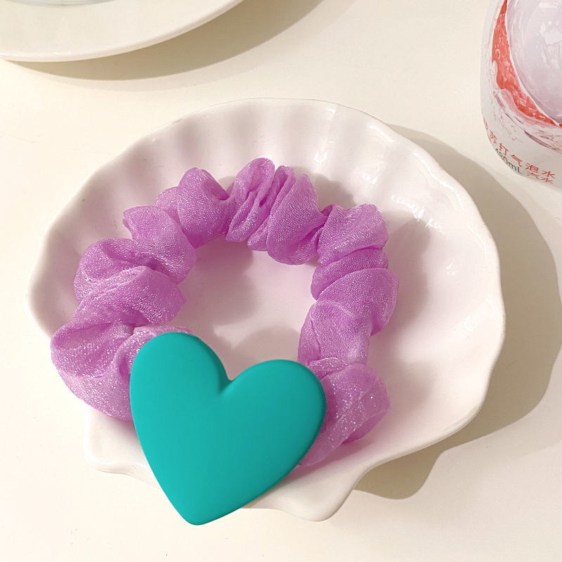 Sweet Heart Shape Plastic Hair Tie 1 Piece display picture 6