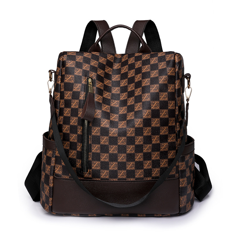 Ventas directas de fábrica 2023 nuevas damas coreanas de cuero suave mochila antirrobo moda versátil mochila de viaje multifuncional