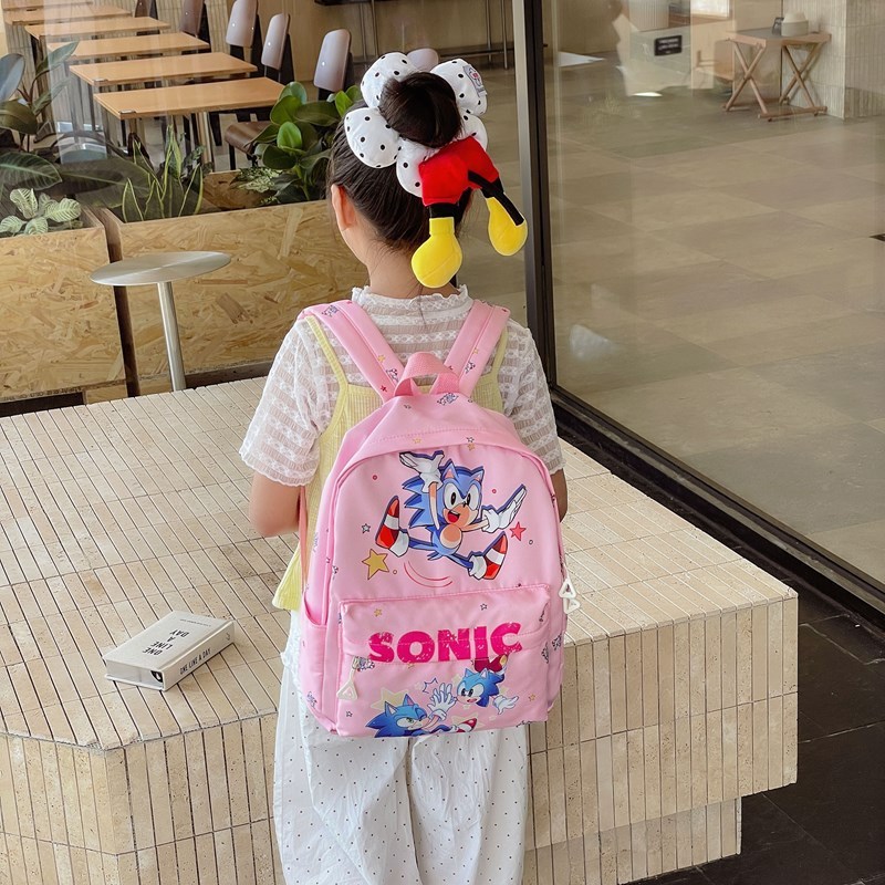 国境を越えた新しいクールな漫画バッグ、男の子と女の子向けの美しいアニメバックパック、大容量のソニックバックパック|undefined