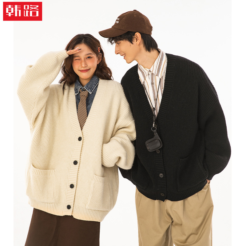 Textured Chunky Knit Cardigan Sweater for Men and Women, New Autumn and Winter Style, Couple's Heavy-Duty Versatile Casual Knitwear Jacket Textured Chunky Knit Cardigan Sweater for Men and Women, New Autumn and Winter Style, Couple's Heavy-Duty Versatile Casual Knitwear Jacket