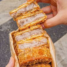 闽南休闲芝麻饼下午茶网红芋头饼传统手工糕点特产香芋饼老式夹心