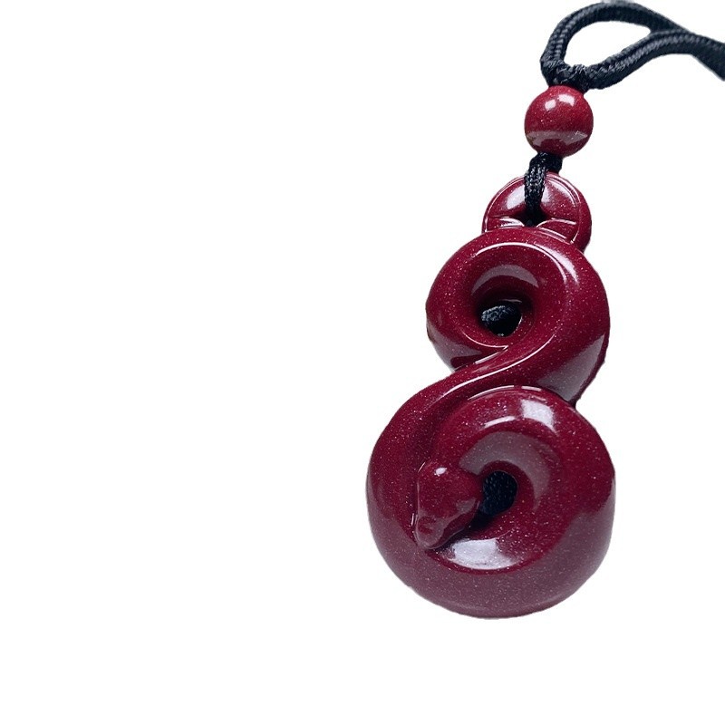 2025 년 뱀의 새해 뱀 천연 보라색 금 모래 CINNABAR 펜던트 돼지 원숭이 호랑이 타이 수이 펜던트