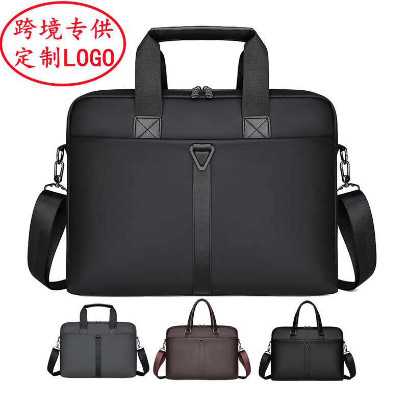 Cross-border new men's portable business briefcase conference bag 15.6 inch notebook bag PU shoulder laptop bag Cross-border new men's portable business briefcase conference bag 15.6 inch notebook bag PU shoulder laptop bag