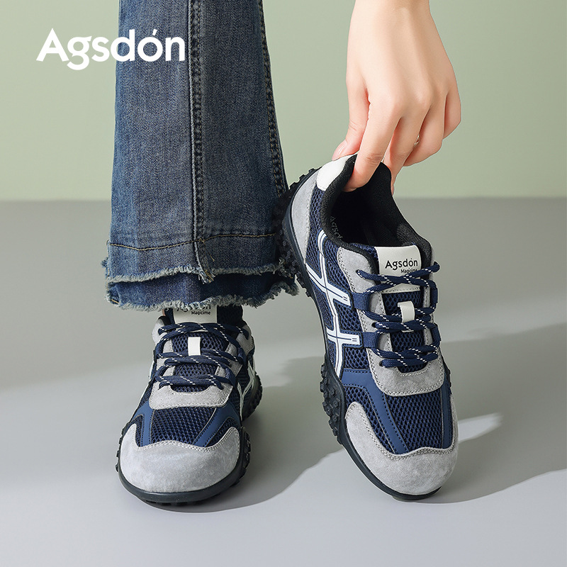 Augu Shi Dengde zapatos de entrenamiento para mujeres 2025, nuevo estilo de ballet retro de otoño, zapatos deportivos casuales de suela gruesa Agan