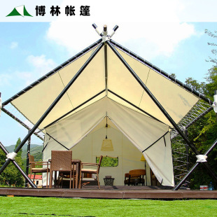 Bolin A-Type Nomadic Hotel Tent, Trendy Luxury Glamping Tent Hotel, Wooden House Tent, Outdoor Camping Tent