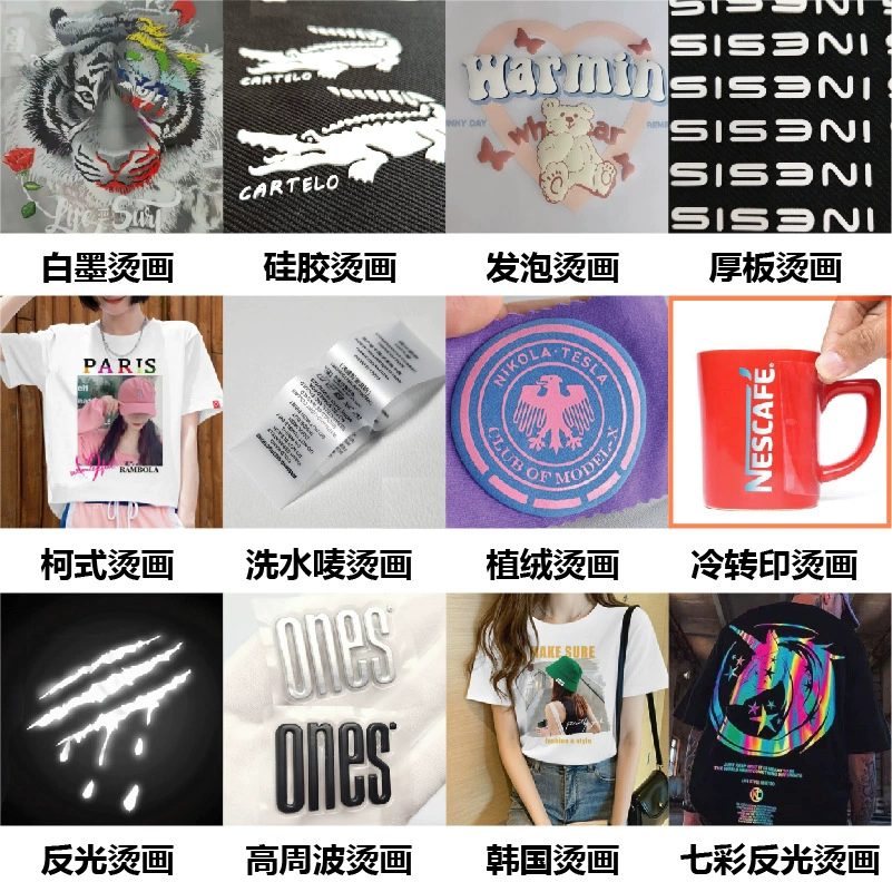 Men's Ke style perm picture cartoon portrait perm picture punk rock pattern thermal transfer printing stickers factory wholesale