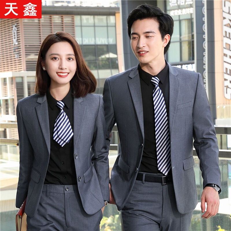 Professional suit women's autumn and winter suit men's and women's same 4s shop College student interview suit formal wear vest overalls women