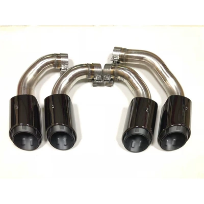 Exhaust pipe, New Cayenne Three-Layer Copper Tail - 18-24-cayenne-s-three-layer-black-4-pieces-original-parking-space-replacement