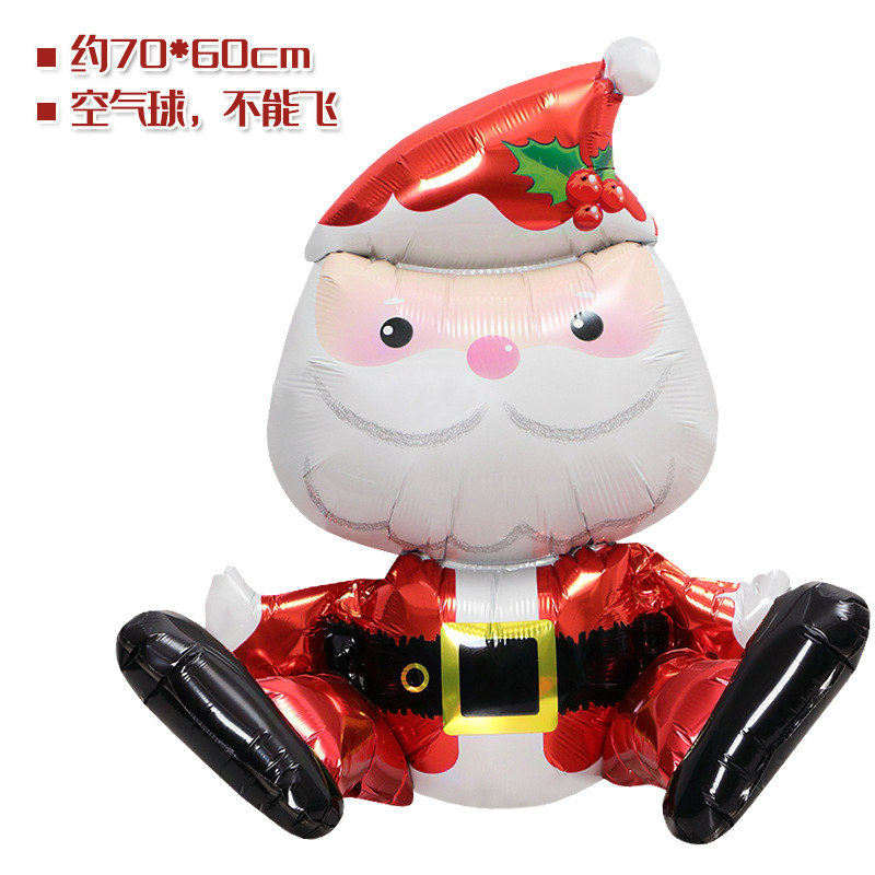 Tienda ventana Decoración Accesorios juguete globo Navidad caramelo muleta ancianos muñeco de nieve árbol de Navidad globo foto