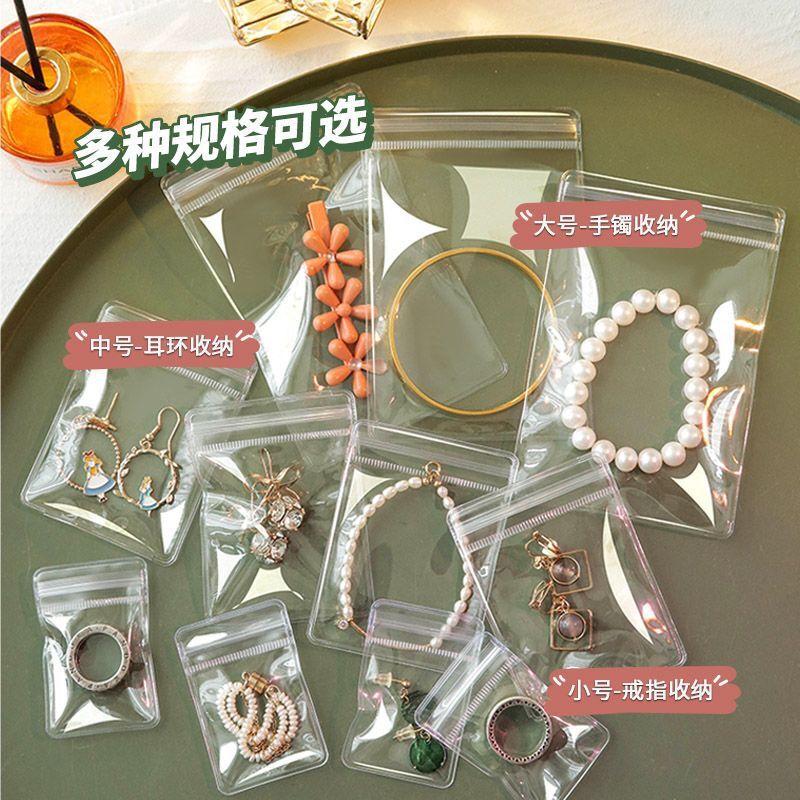 Pvc Transparent Jewelry Storage Bag Jewelry Packaging Sealed Bag Bracelet Packaging Bag Plastic Ziplock Bag Anti-Oxidation