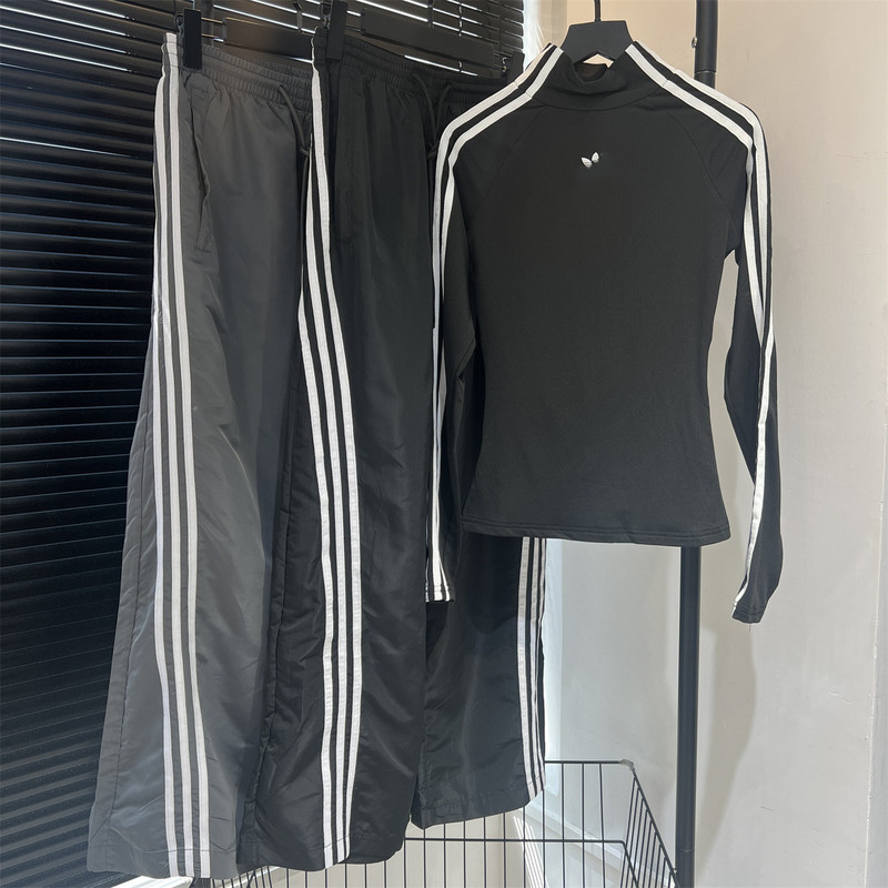 2025 Spring New Women's Classic Striped Sports Casual Loose Training Long Pants Leg Pants 3215