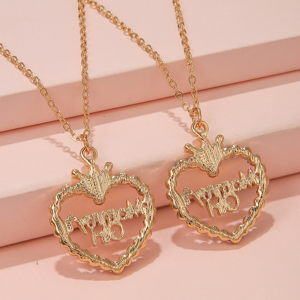 Cute Letter Heart Shape Crown Alloy Inlay Resin Kidu0027S Necklace 1 Set