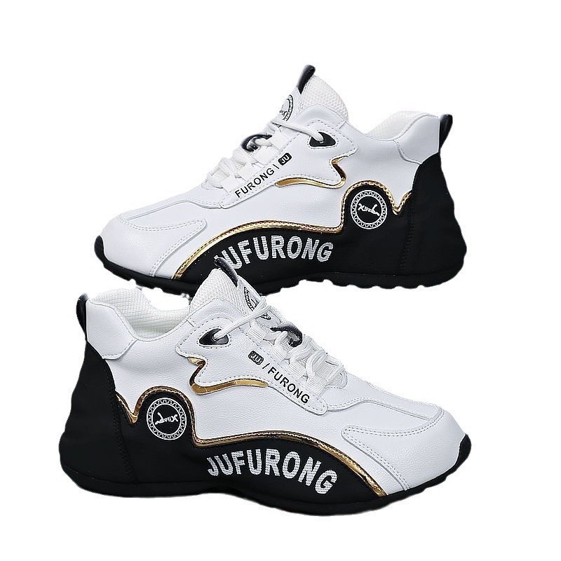 Men's Shoes Unisex Thickened White Sneakers Fashionable Sports Shoes For Spring Popular Style On TikTok Couple Dad Shoes_voghion.com